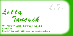 lilla tancsik business card